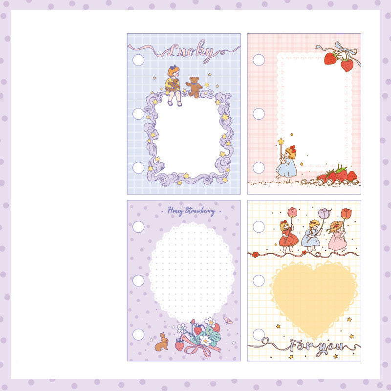 Livre de main de coeur de fille livre interne à l'écart-leaf pour le cœur mignon fille mini trois-Hole Min