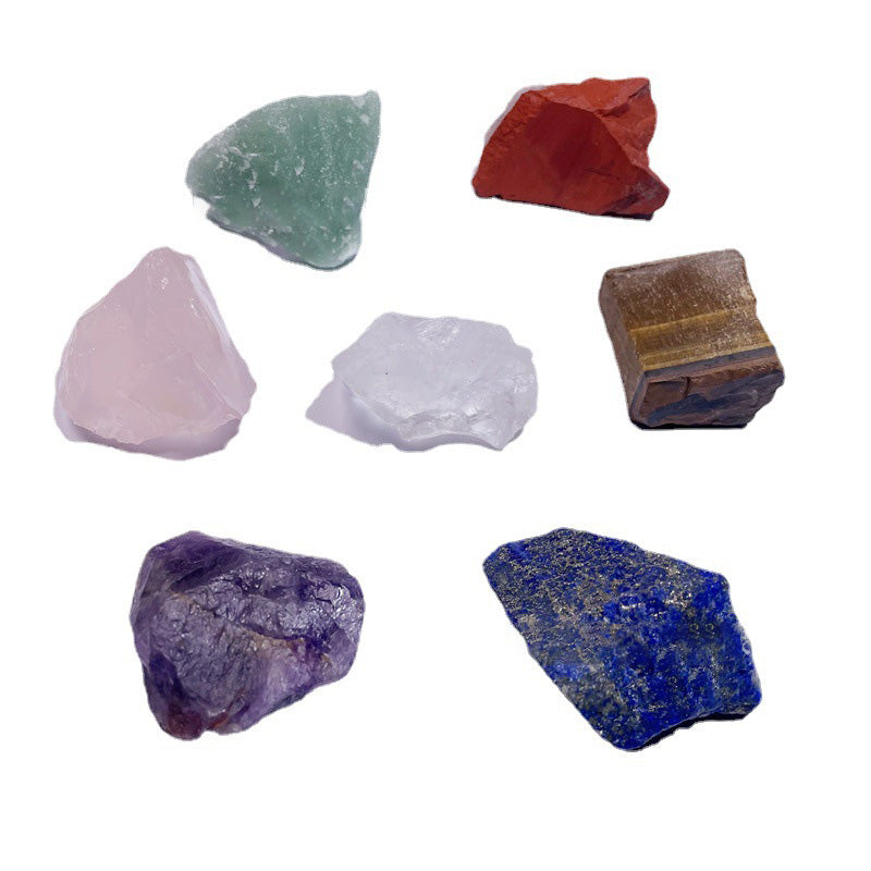 Amazon Seven Chakra cristal naturel Rough Stone Ornament Seven Couleur Healing Stone Yoga Me