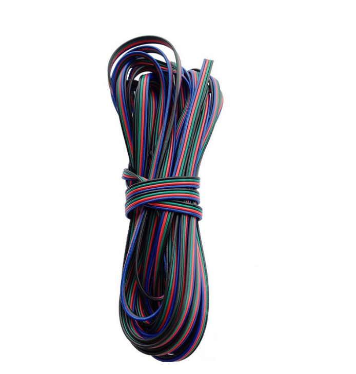 E-commerce Vente ligne 4pin RGB lumière LED colorée avec câble
