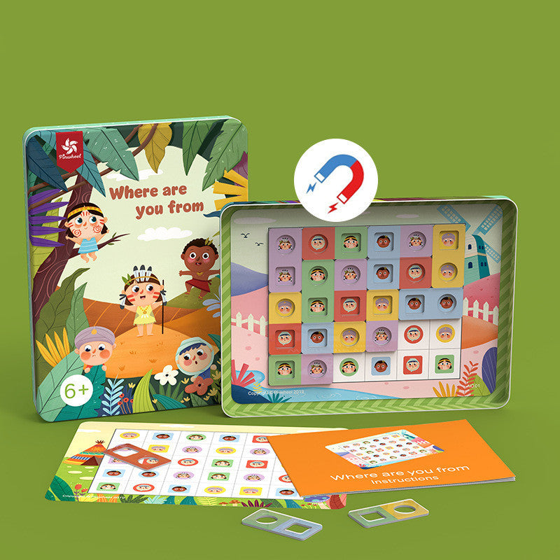 Glue magnétique Butt Bump Raisonnement Logique Jeu de table Jouet pour enfants