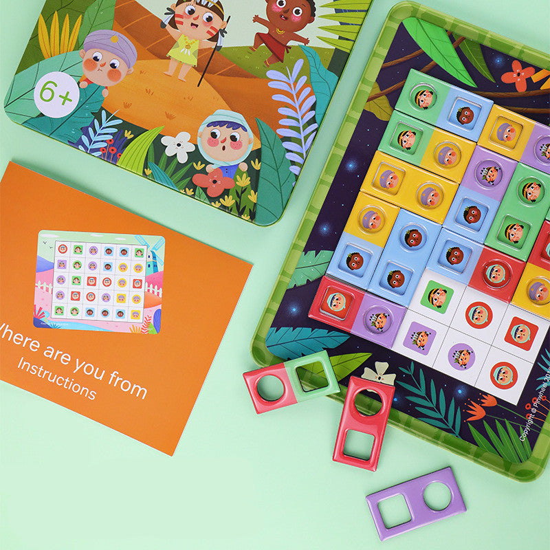 Glue magnétique Butt Bump Raisonnement Logique Jeu de table Jouet pour enfants
