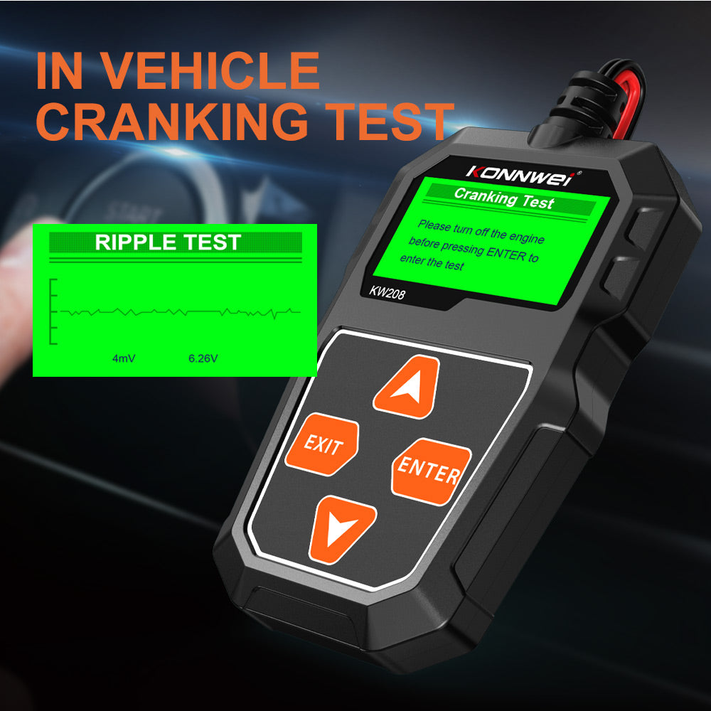 Konnwei Kw208 Testeur de résistance des batteries de voiture