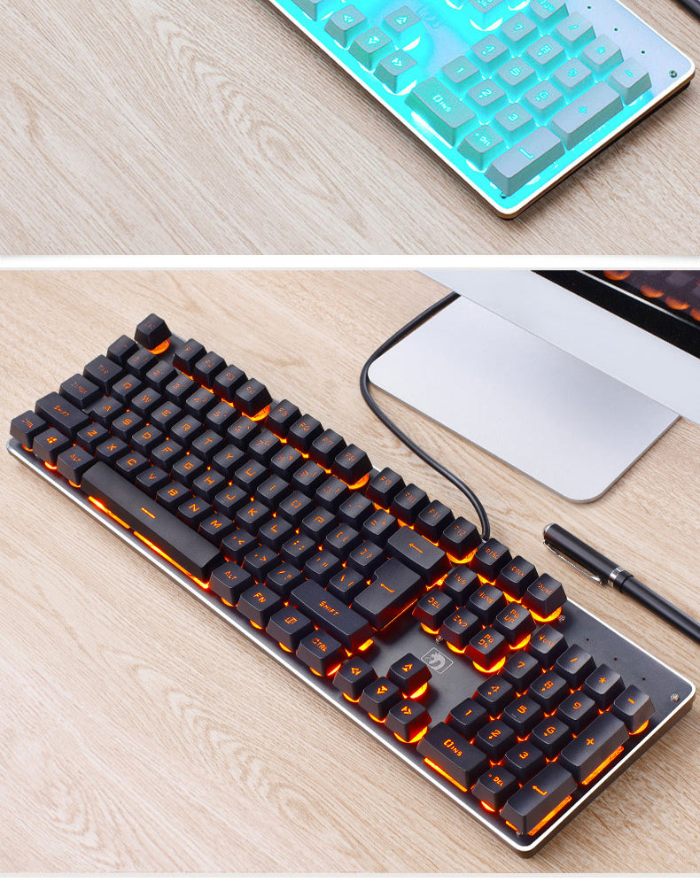 Wired Gaming Keyboard Manipulator Computer Desk Home Punk Retro Luminous Keyboard