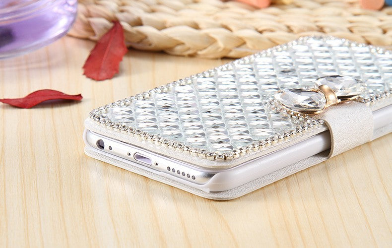 Luxury Bling Crystal Strass Diamond Wallet Flip Cover Case