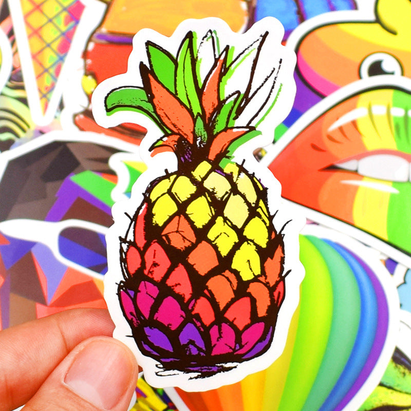 50 Stickers Arc-en-ciel