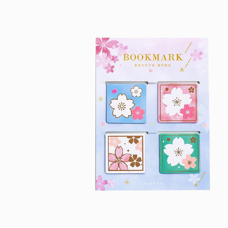 Yanji Magnetic Signets Falling Sakura Série Mignon Fille Livre Cadeau Dossier Fridge Magnet 4