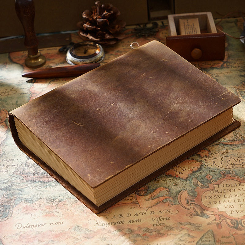 Notebook original fait à la main Cowhide Notebook rétro en cuir Notebook Creative Notebook Dia