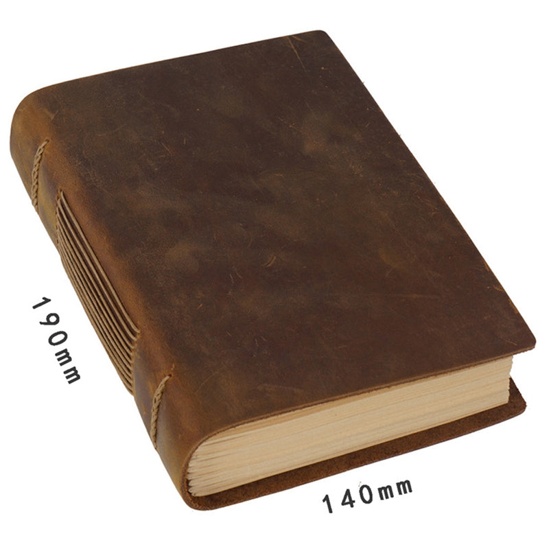 Notebook original fait à la main Cowhide Notebook rétro en cuir Notebook Creative Notebook Dia