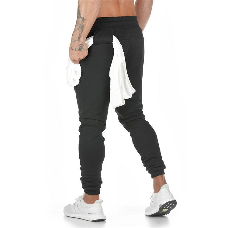 Pantalon sport Fitness pour hommes Pantalon de pendaison Courant Pantalon d'entraînement pieds