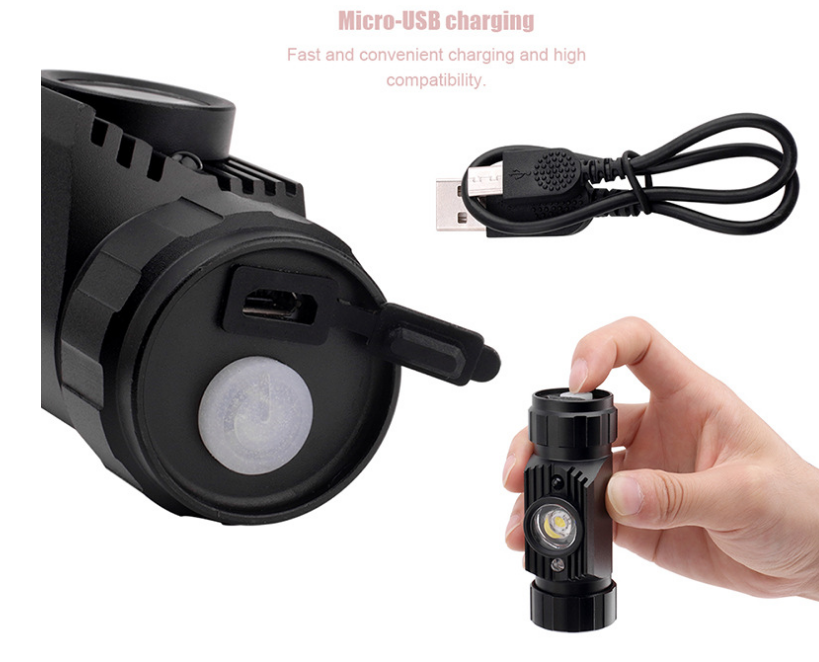 Led Induction phare Usb Rechargeable Outdoor Waterproof Fort Light Fishing Aluminium