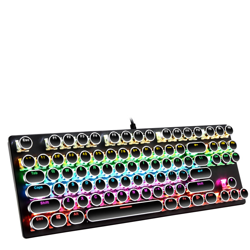 Punk Electroplating à 87 clés filé Real mécanique Axis bleu jeu lumineux jeu clavier