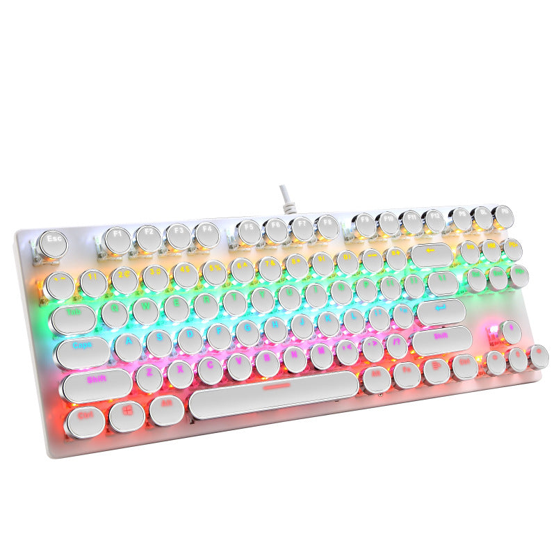Punk Electroplating à 87 clés filé Real mécanique Axis bleu jeu lumineux jeu clavier