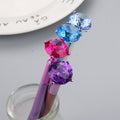 Petit stylo à gel diamanté frais et métallisé, stylo noir à pointe diamantée multicolore, stylo à note étudiant