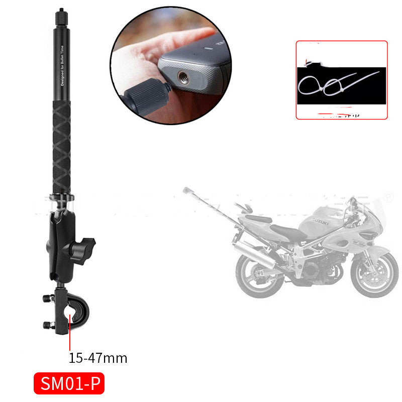 Vélo de moto TUYU Invisible Selfie Stick Monopod Support de guidon pour GoPro Max