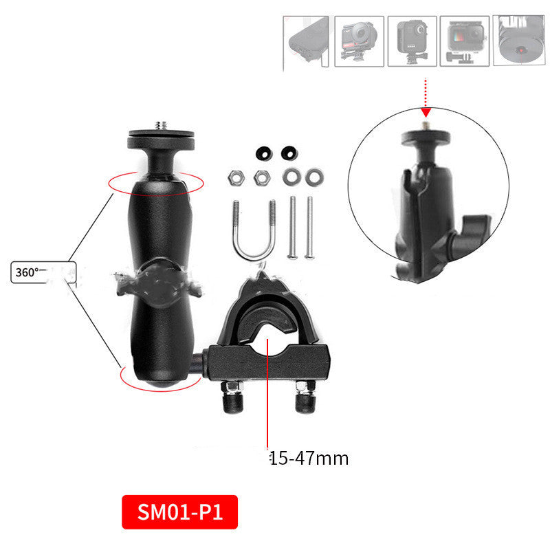 Vélo de moto TUYU Invisible Selfie Stick Monopod Support de guidon pour GoPro Max