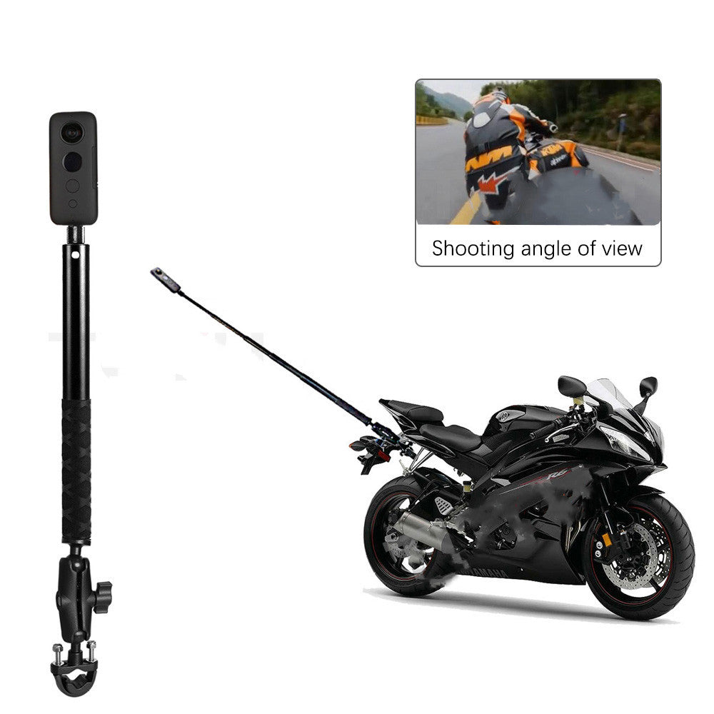 Vélo de moto TUYU Invisible Selfie Stick Monopod Support de guidon pour GoPro Max