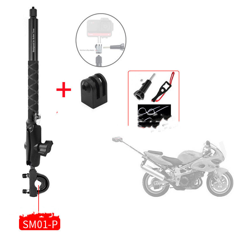Vélo de moto TUYU Invisible Selfie Stick Monopod Support de guidon pour GoPro Max
