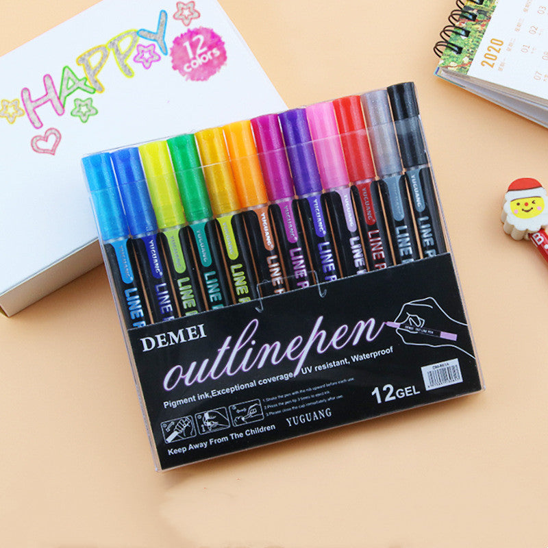 Highlighter de compte à main de 12 couleurs