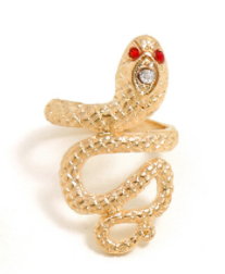 Anneau de bague multipiéce avec diamants Exagération émeraude Anneau de joint en forme de serpent 7-piéce Se