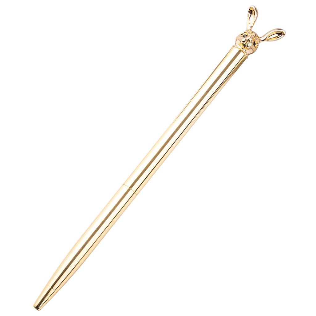 Stylo à bille en métal de la mode coréenne mignon lapin métal stylo rotatif en métal stylo balle