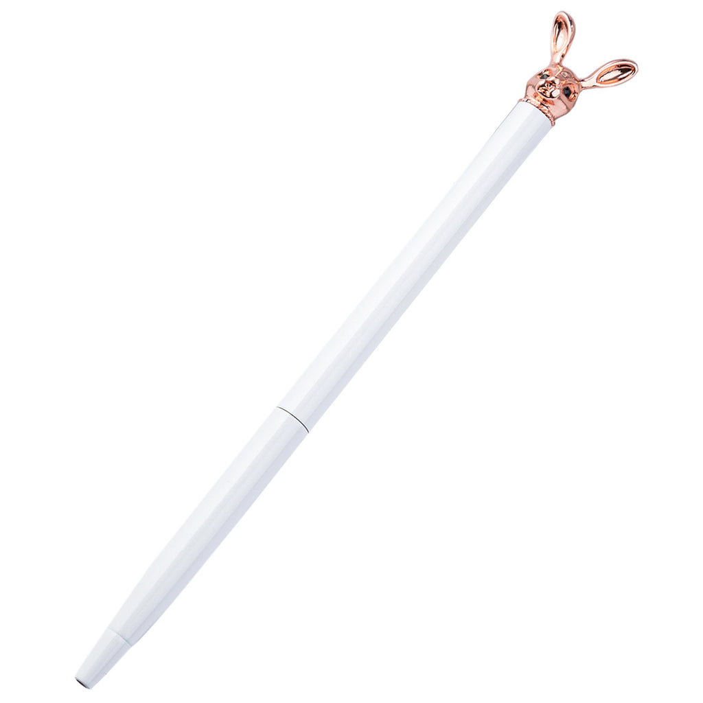 Stylo à bille en métal de la mode coréenne mignon lapin métal stylo rotatif en métal stylo balle