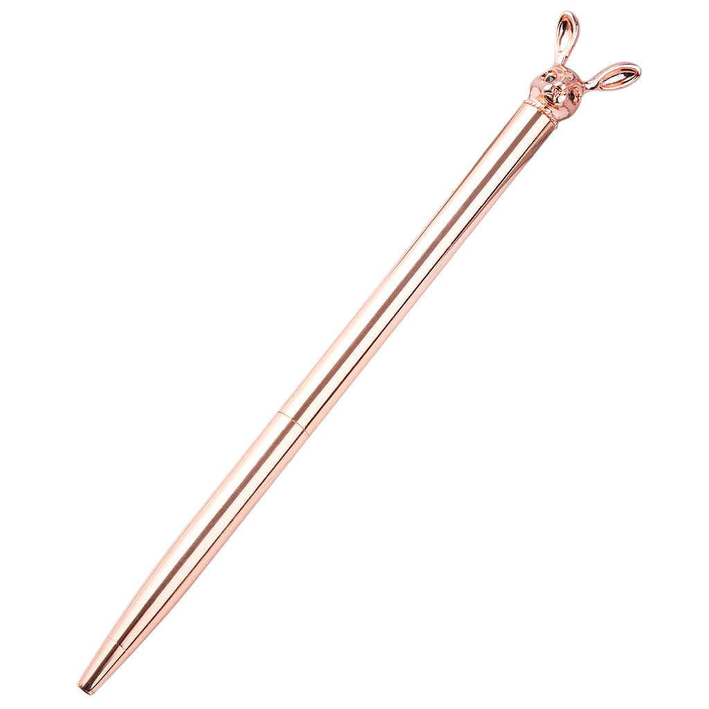 Stylo à bille en métal de la mode coréenne mignon lapin métal stylo rotatif en métal stylo balle