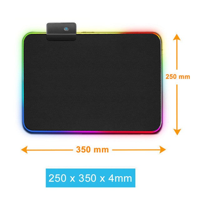 Lumineux RGB Mouse Pad Lumineux Symphony Jeu LED tapis de table en caoutchouc