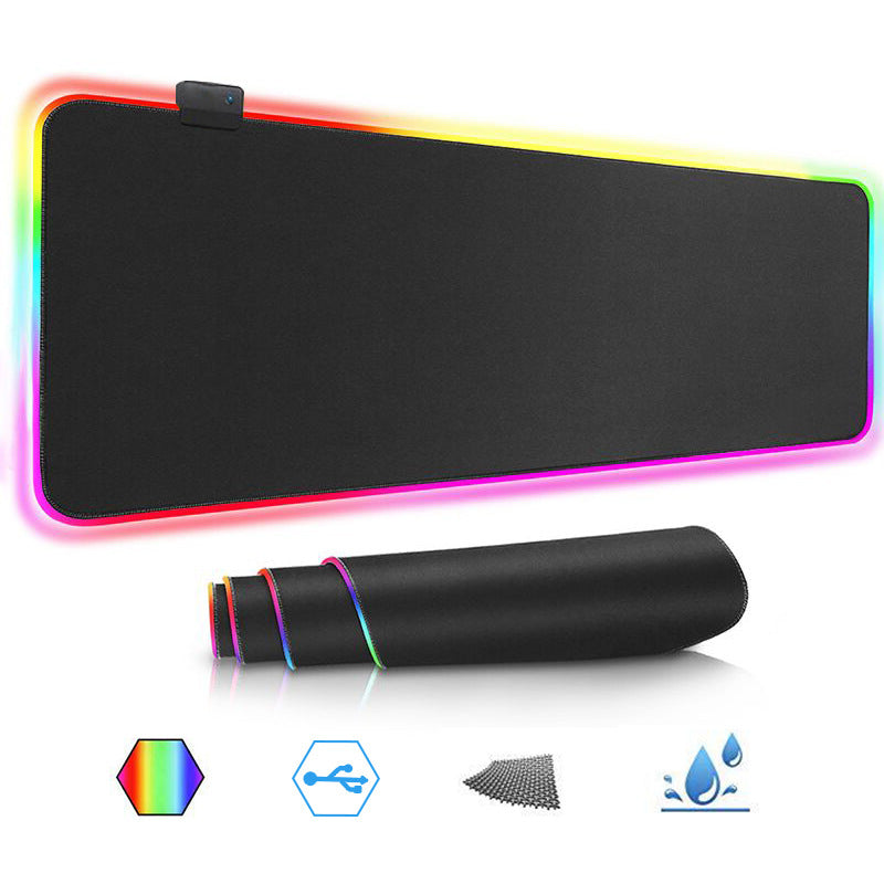 Lumineux RGB Mouse Pad Lumineux Symphony Jeu LED tapis de table en caoutchouc
