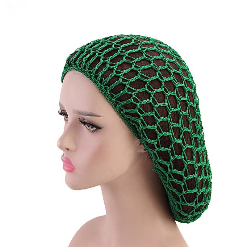 Les femmes Crocheter main filet de cheveux Drooping