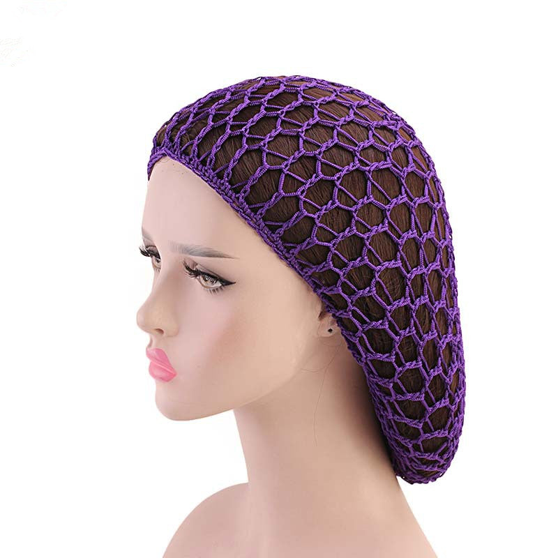 Les femmes Crocheter main filet de cheveux Drooping