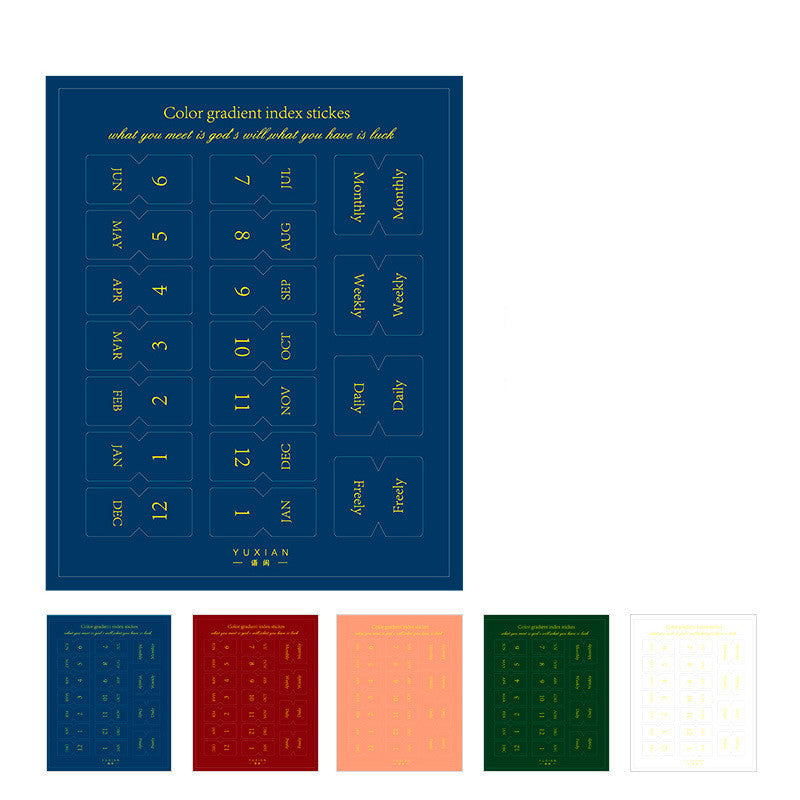 Yunmu Épiceries Symphony Gradient Morandi Étiquette Sticker