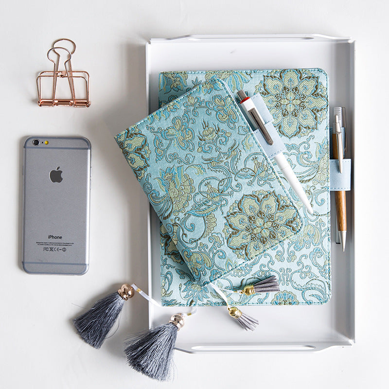 Notebook and Notepad Flying Blue Flower Series