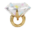 Grande bague diamant en aluminium Feuille Ballon Proposition Mariage Chambre de mariage Décoration Ido Diam