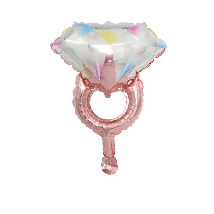 Grande bague diamant en aluminium Feuille Ballon Proposition Mariage Chambre de mariage Décoration Ido Diam