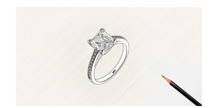Bracelet platine en argent de luxe classique avec bague diamant