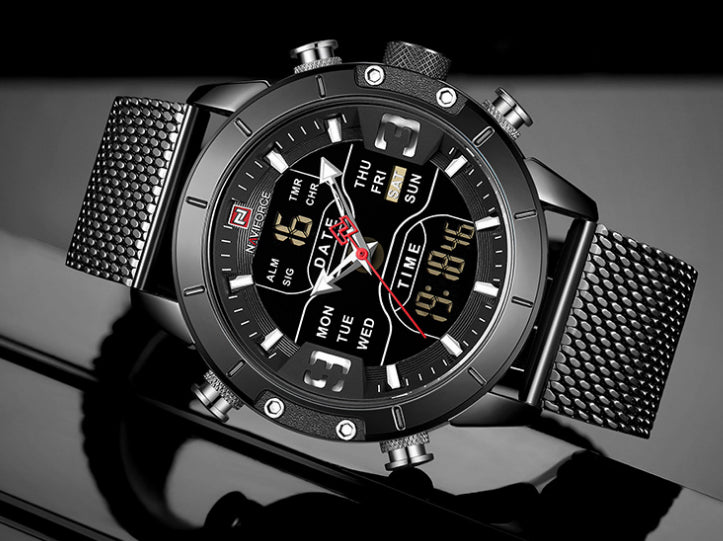 Montre électronique pour hommes Quartz Business