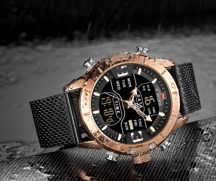 Montre électronique pour hommes Quartz Business