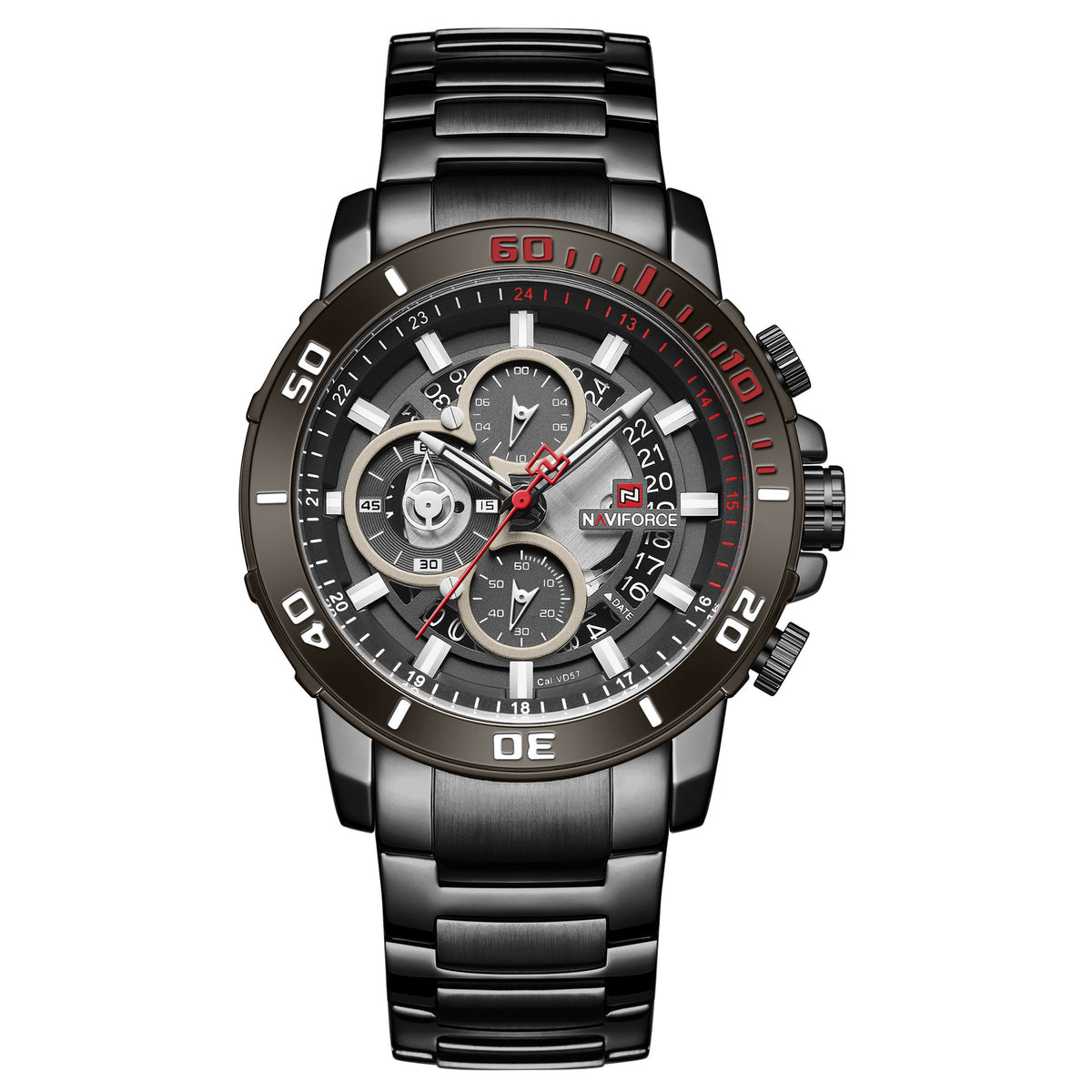 Montres pour hommes Bracelet en acier à quartz étanche à six poignées Calendrier des affaires Montres pour hommes