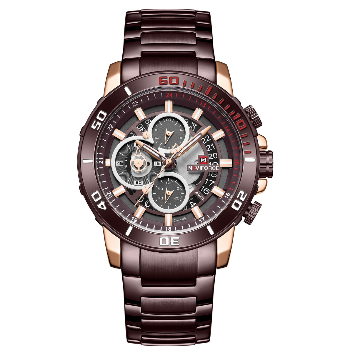 Montres pour hommes Bracelet en acier à quartz étanche à six poignées Calendrier des affaires Montres pour hommes