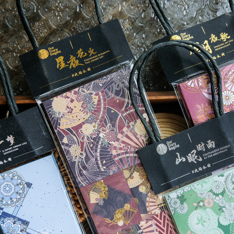 Fenghuaxueyue Creative Retro Hand Account Material Series 30 Sheets