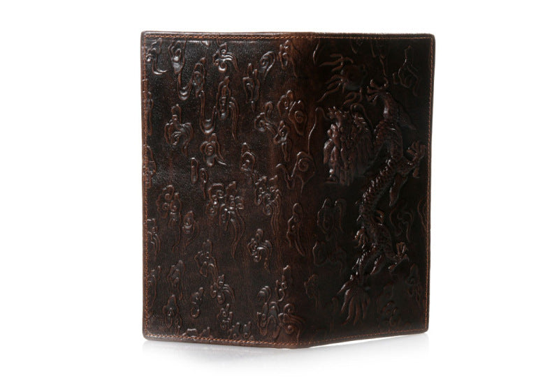 Porte-monnaie en Cuir de Dragon Vintage Homme en trois dimensions