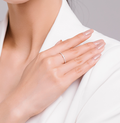 S925 Argent Sterling All-Match Simple Coréen Trendy Micro-Inlaid Index Finger Ring Mode
