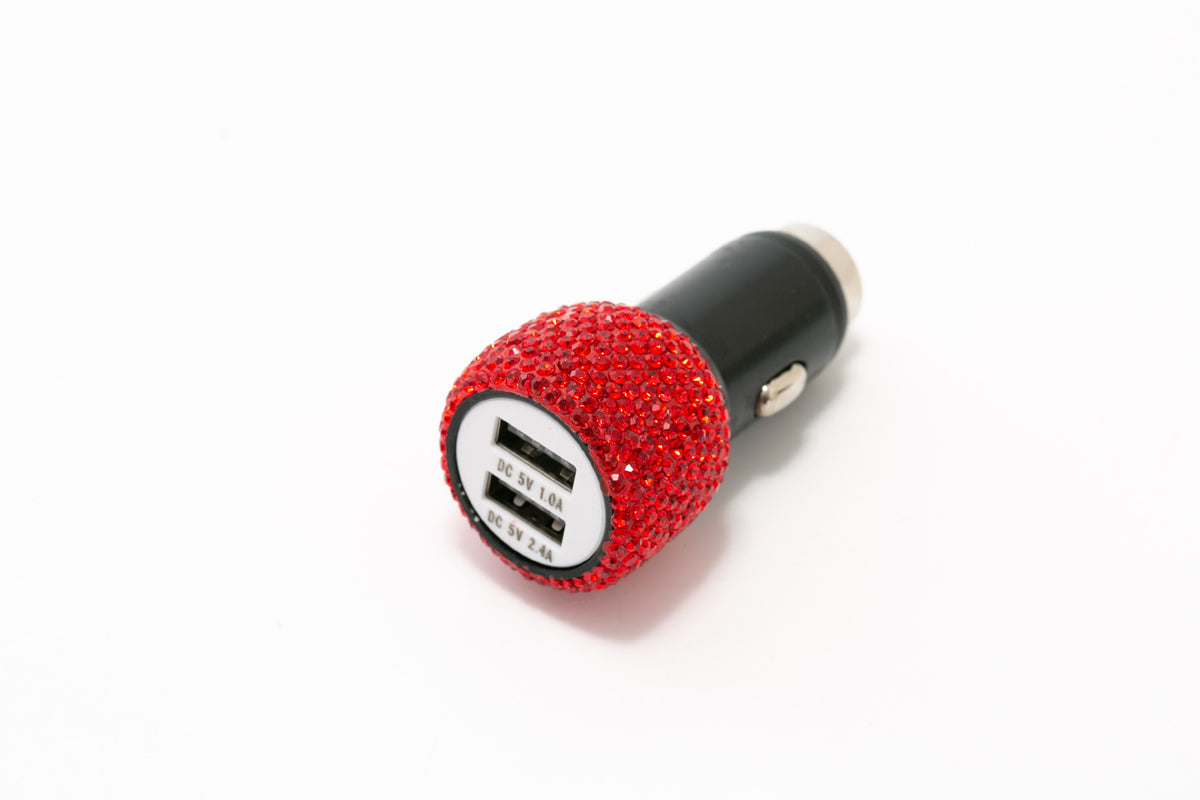 2.4 Dual Port Car Mobile Phone Charger with One to Two Diamond Dual USB Car Charging