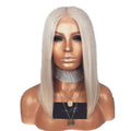 Perruque féminine courte cheveux intérieur boucle moyenne cheveux longs argent gris chimique cheveux fibre