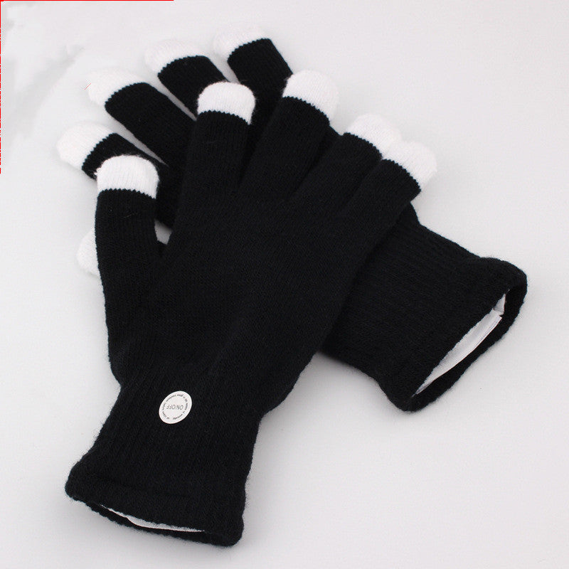 Gants de Glowing couleur noir