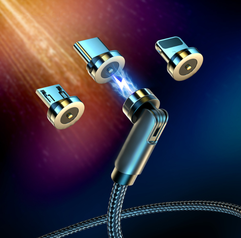 Câble magnétique rotatif Essager 360 degrés USB Type C Câble de charge Magnet de charge rapide Ch