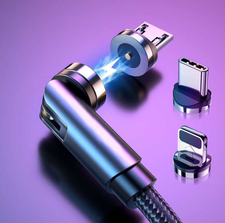 Câble magnétique rotatif Essager 360 degrés USB Type C Câble de charge Magnet de charge rapide Ch