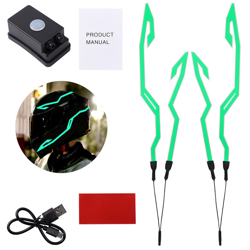Casque de moto bar léger étanche casque bar léger peut être collé bar léger lumineux H