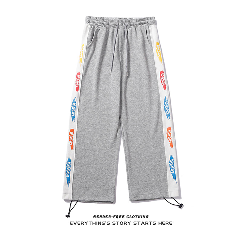 Pantalon imprimé avec pantalons à cordes pour hommes et femmes