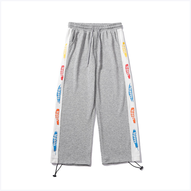 Pantalon imprimé avec pantalons à cordes pour hommes et femmes